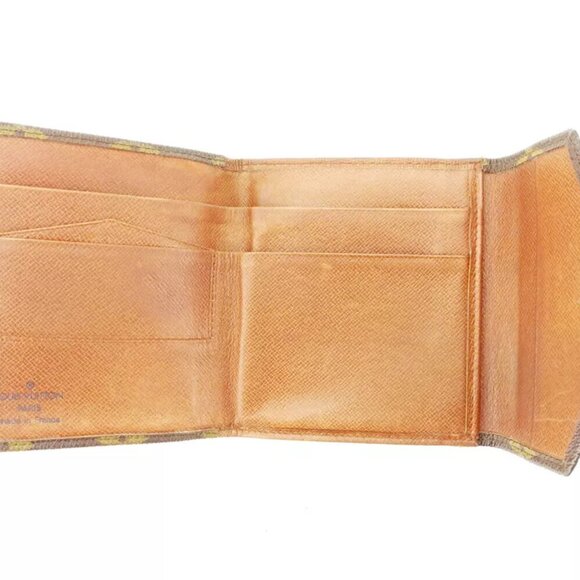 Louis Vuitton W Hook Wallet Monogram Beige Monogram Canvas Authentic USED T10339 - Picture 7 of 8